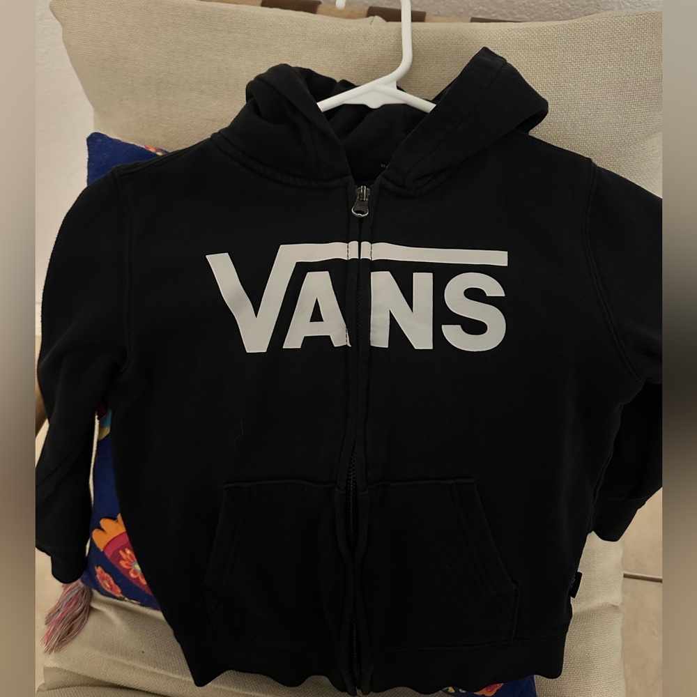 Vans zip hoodie for toddler size:5 color: black